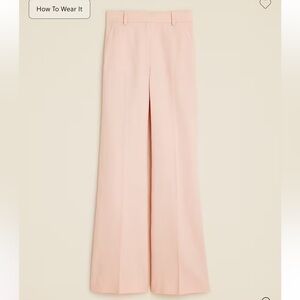 Carolina Flare Pant In Stretch Linen Blend - J Crew Ballet Pink 00